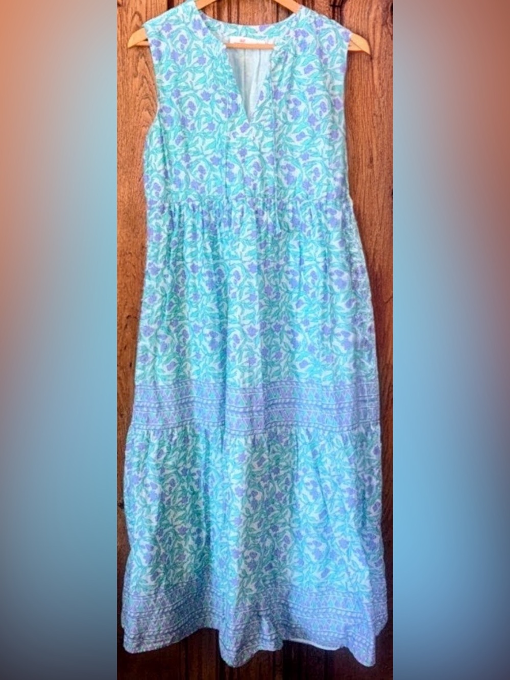 Vineyard Vines Guana Tiered Midi Dress Small
